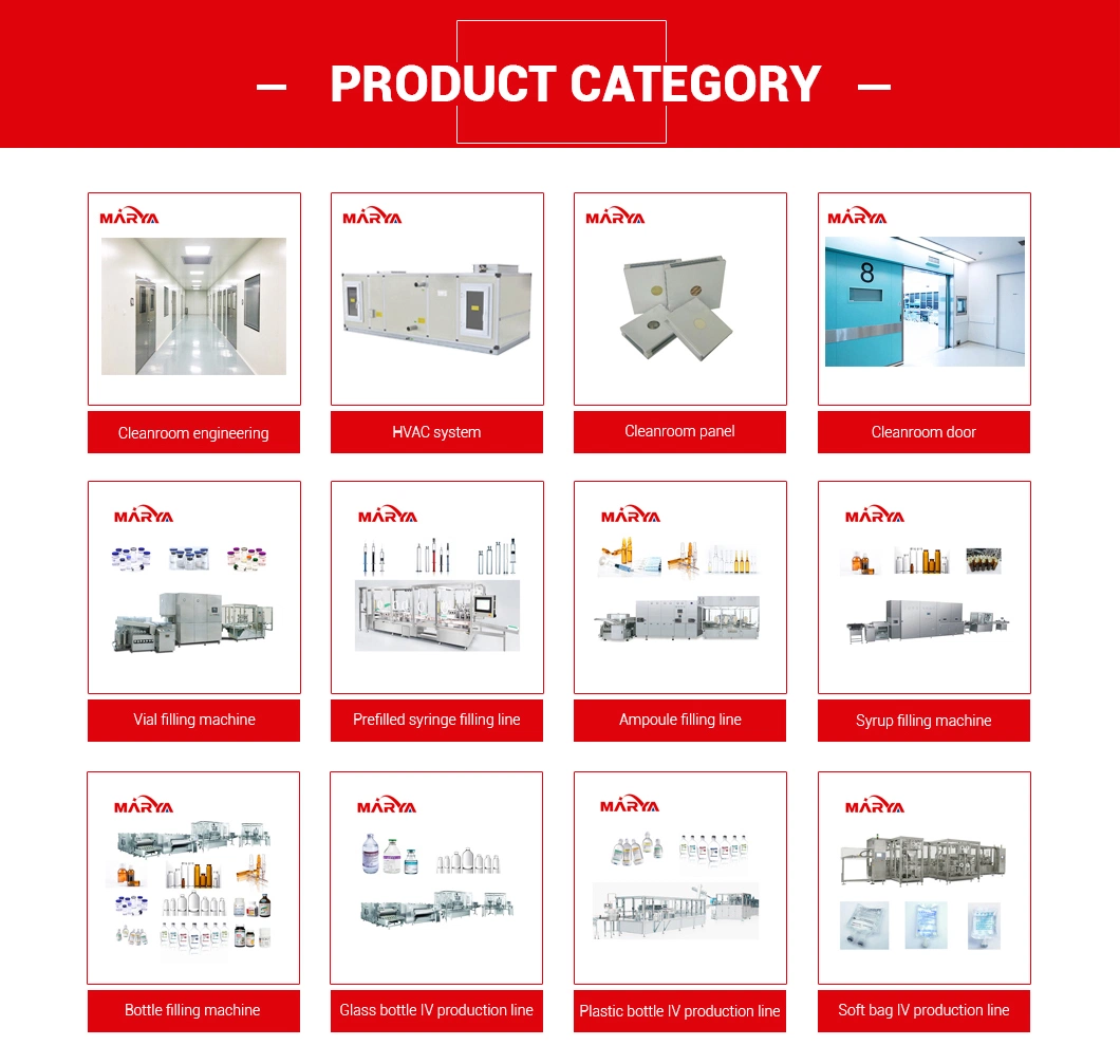 Marya Automatic Pharmaceutical Aseptic Vial Filling Machine for Vial Bottle Liquid Filling Sealing Line Manufacturer and Supplier