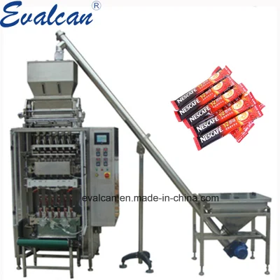 Automatic Coffee Powder, Sugar Multi Lanes Stick Granule Sachet Bag Pouch Pack Packing Machine